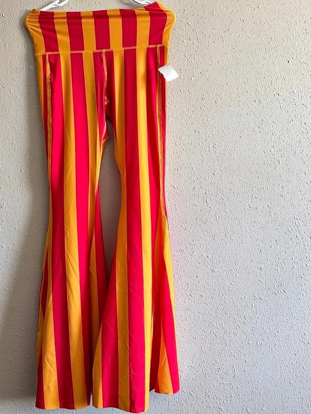 Yoga Democracy Striped Wide Leg Jumpsuit in Pink & Yellow NWT